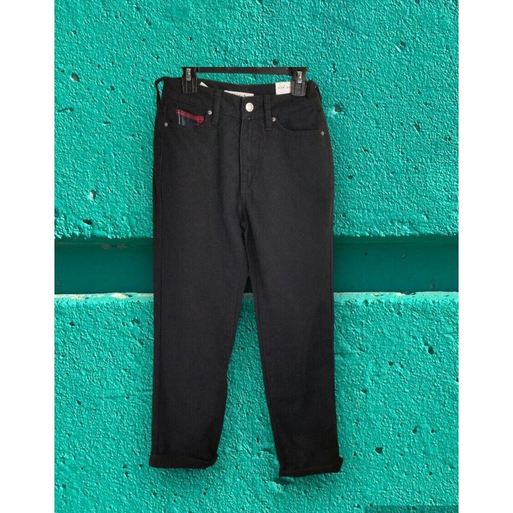 PacSun Jeans Black Plaid Pockets Mom Jean  Dark Academia New Size 22 JR